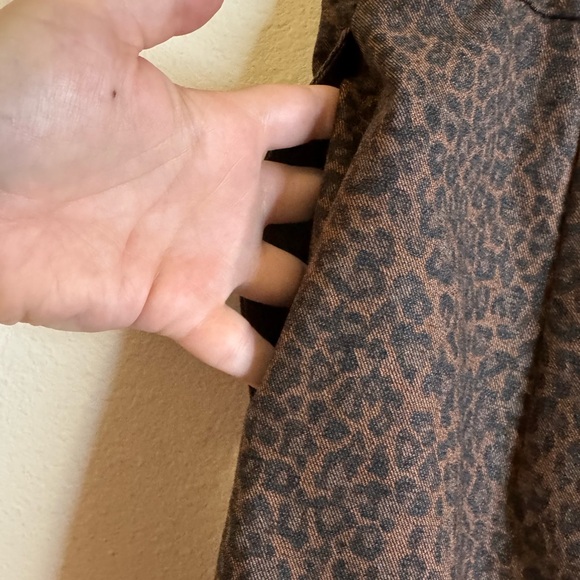 Casual Corner Brown/Black Leopard Knee-length Jean Pencil Skirt - Picture 5 of 7